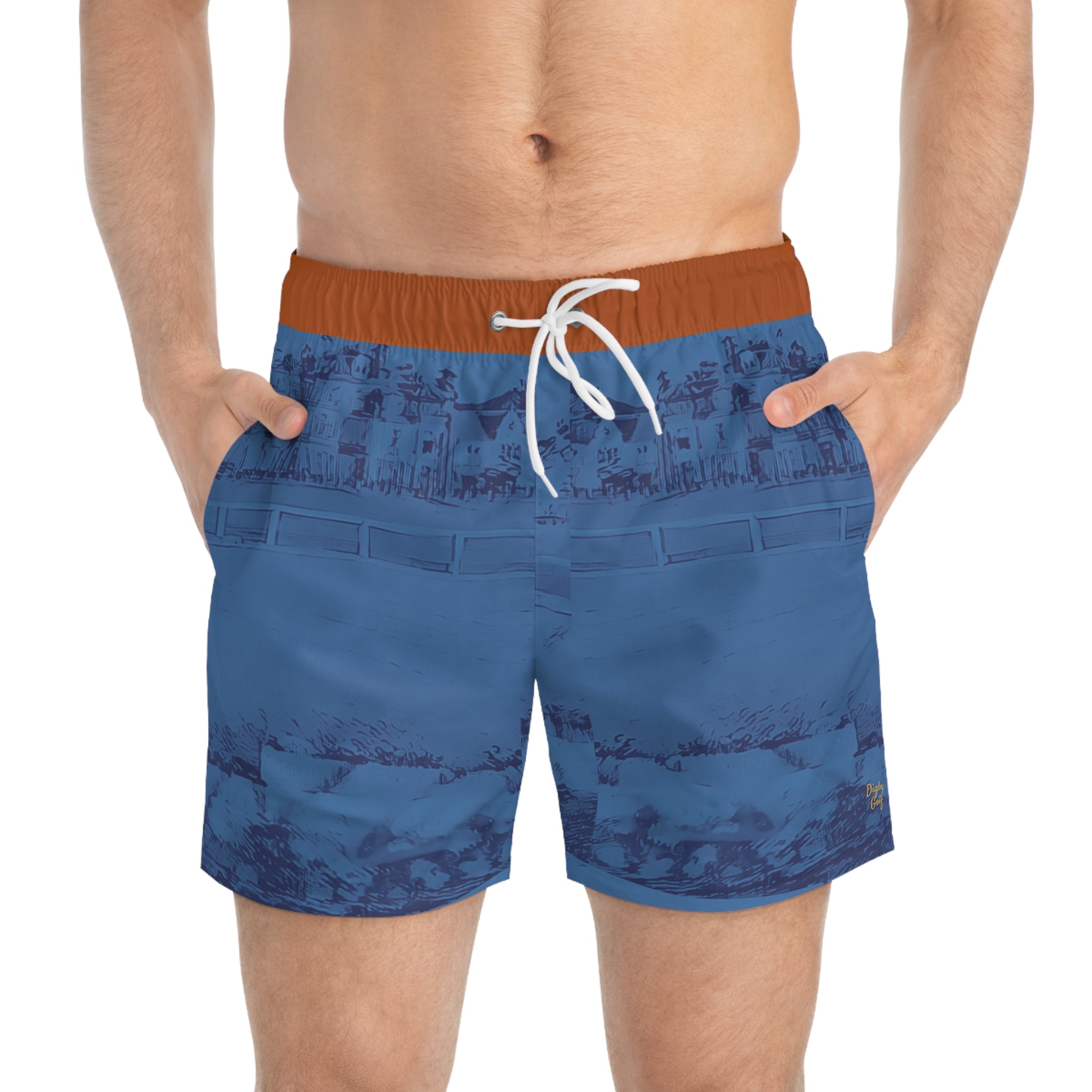 St Andrews Aquamarine Digby Golf Swim Trunks