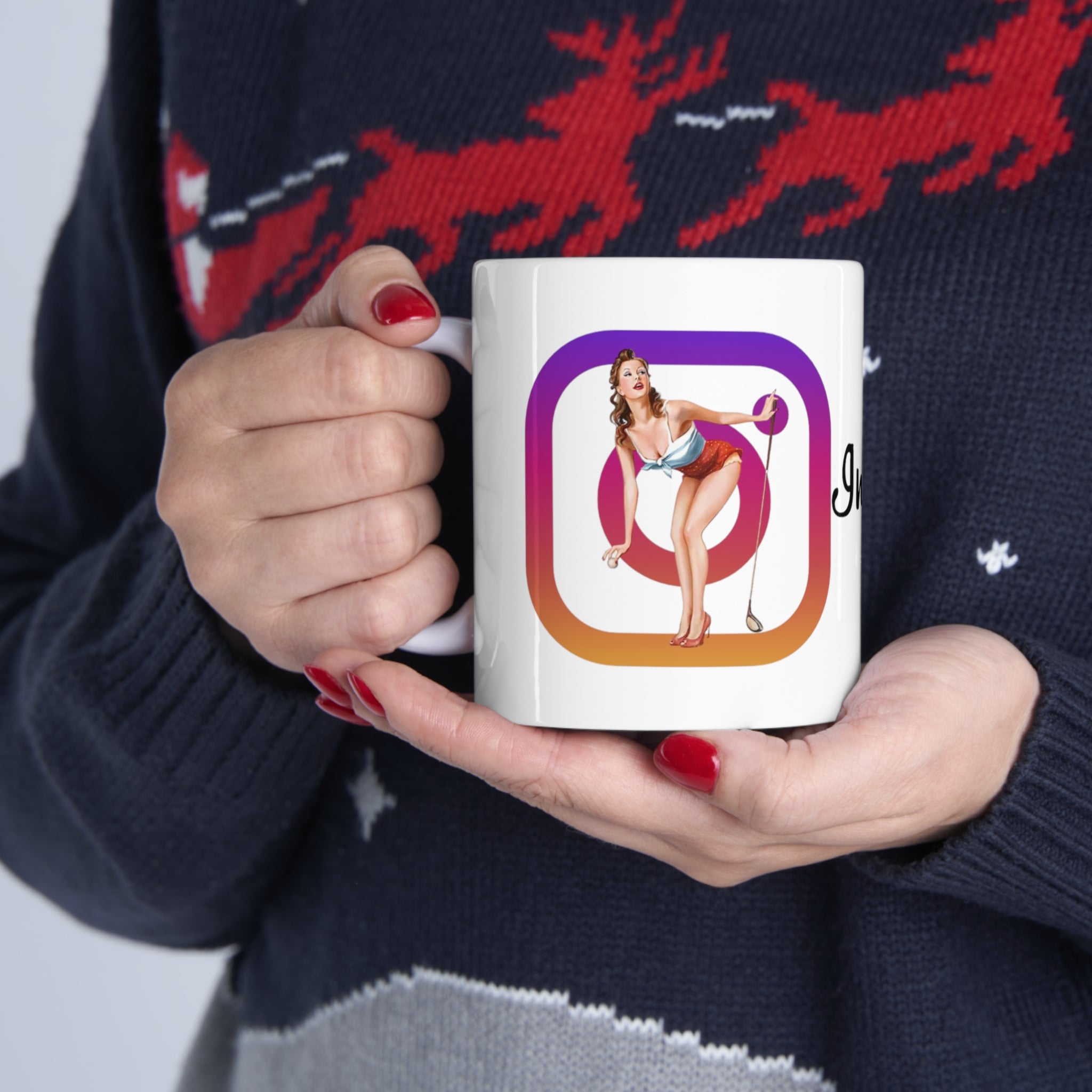 Instagolfer Digby Golf White Ceramic Mug 11oz