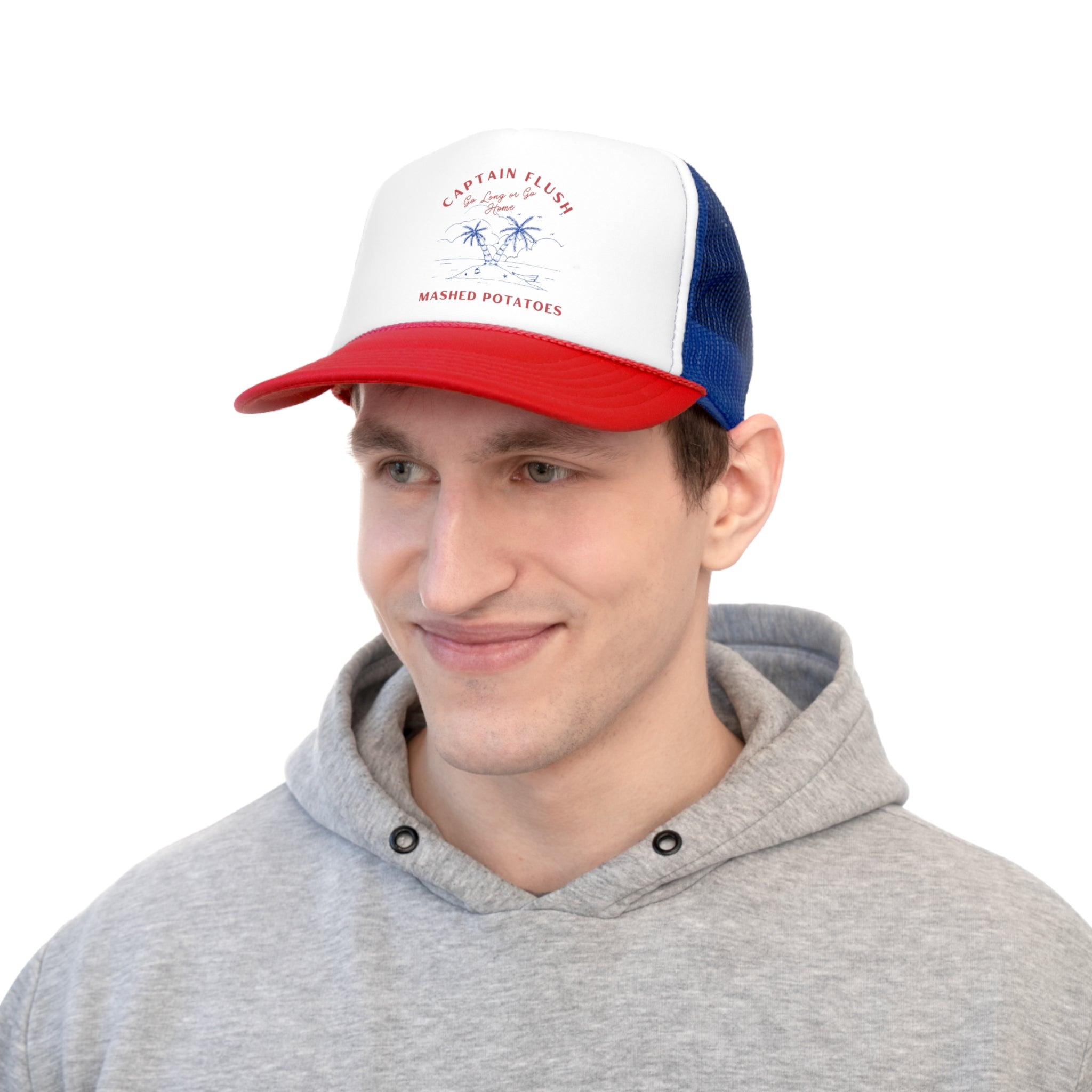 Captain Flush Go Long Digby Golf Trucker Caps