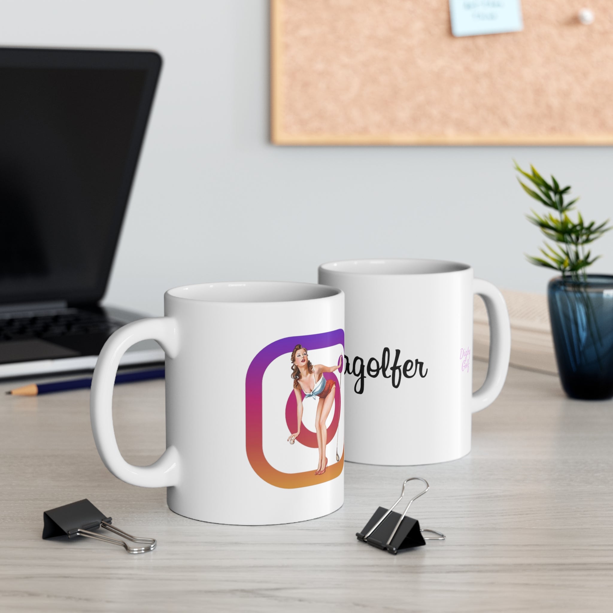 Instagolfer Digby Golf White Ceramic Mug 11oz
