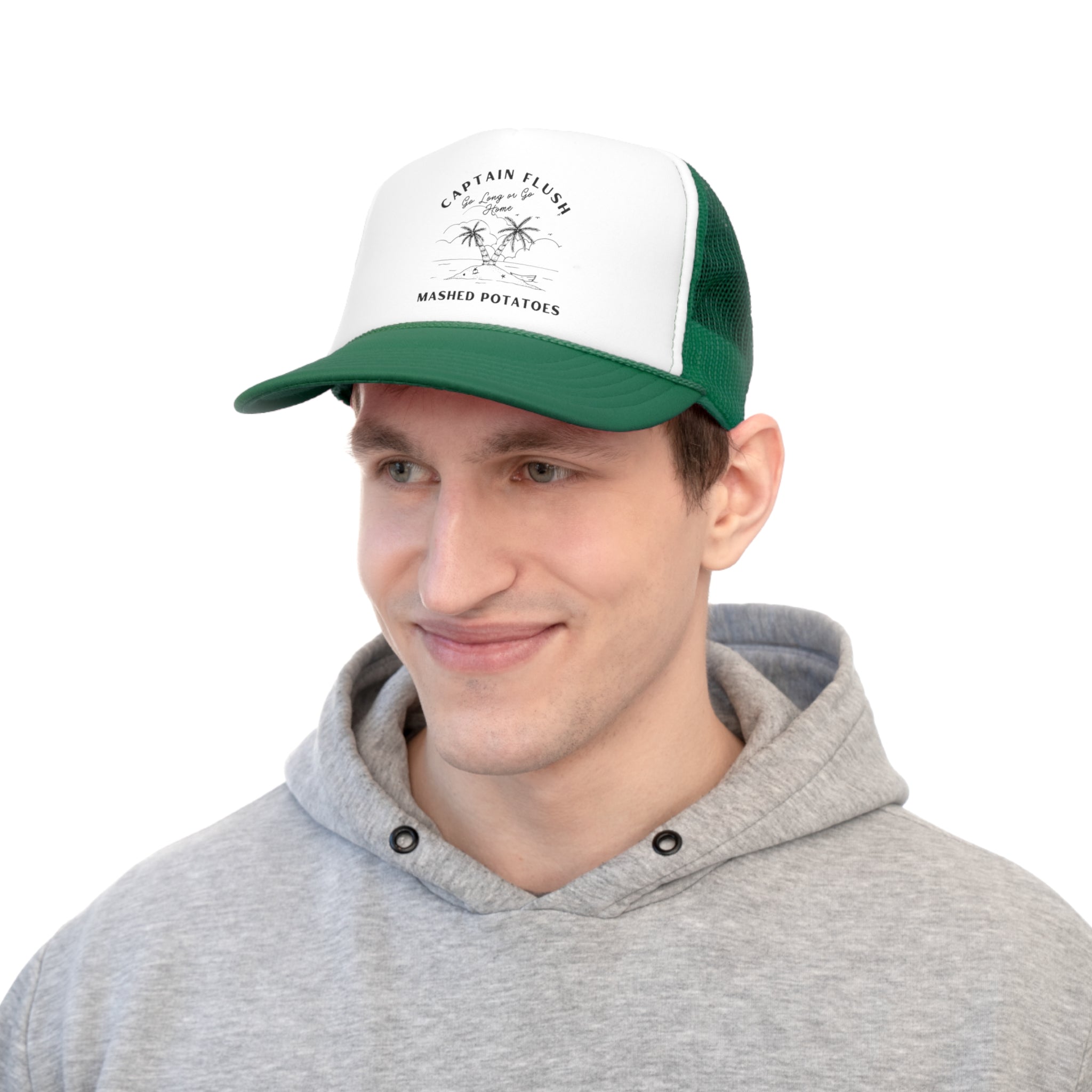 Captain Flush Go Long Digby Golf Trucker Caps