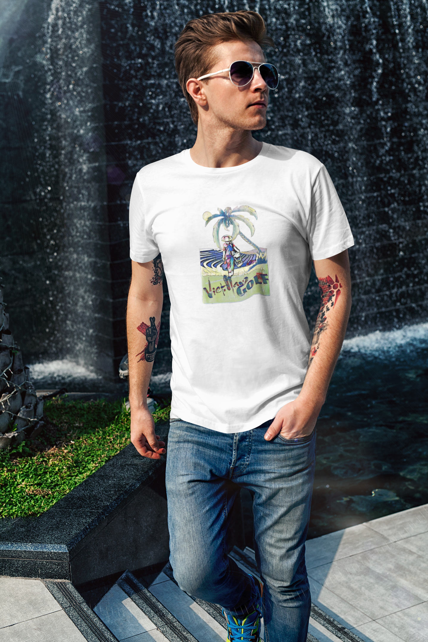 Vietnam Caddy Digby Golf Men’s Lightweight Fashion T-Shirts